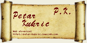 Petar Kukrić vizit kartica